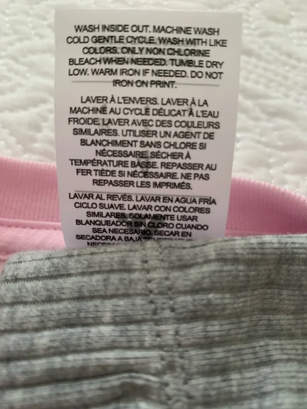adidas girl’s Pink Crewneck Sweatshirt and Gray Ribbed Leggings Set